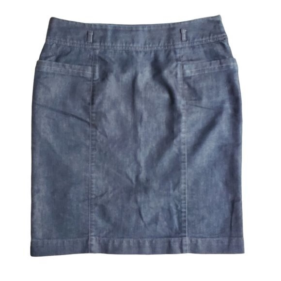 Kenneth Cole Reaction blue jean pencil skirt sz 4 - Picture 1 of 12